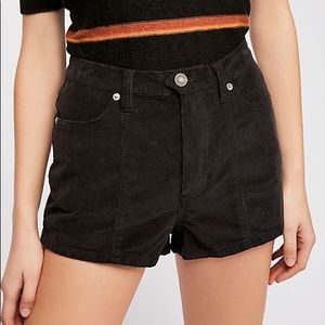 Free People Black Corduroy Shorts NEW w/o tags!